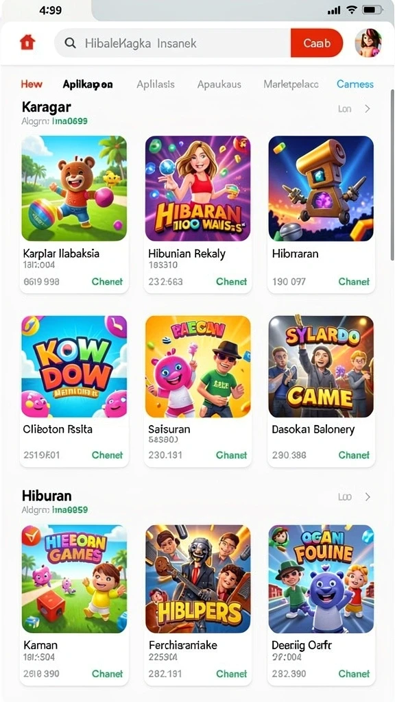7777w - Tangkapan layar level baru dengan tantangan menarik.
