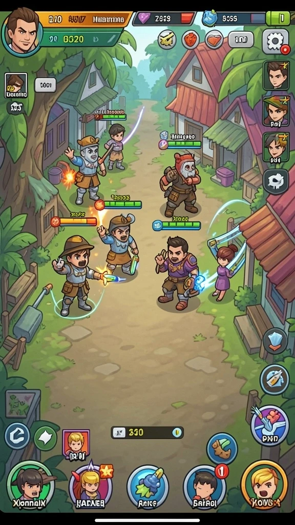 topgun77 - Screenshot menunjukkan karakter dengan peningkatan khusus.